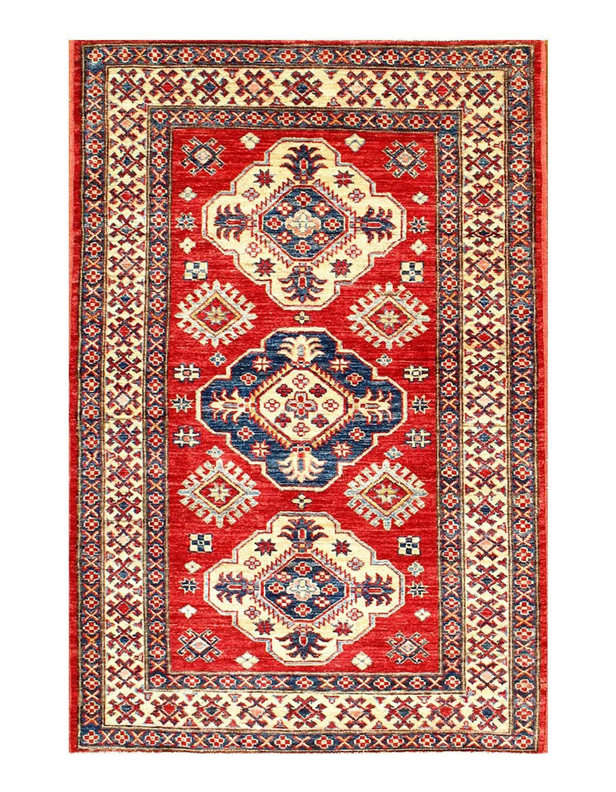 Canvello Rust Fine Kazak Rug - 3'3'' X 4'11''