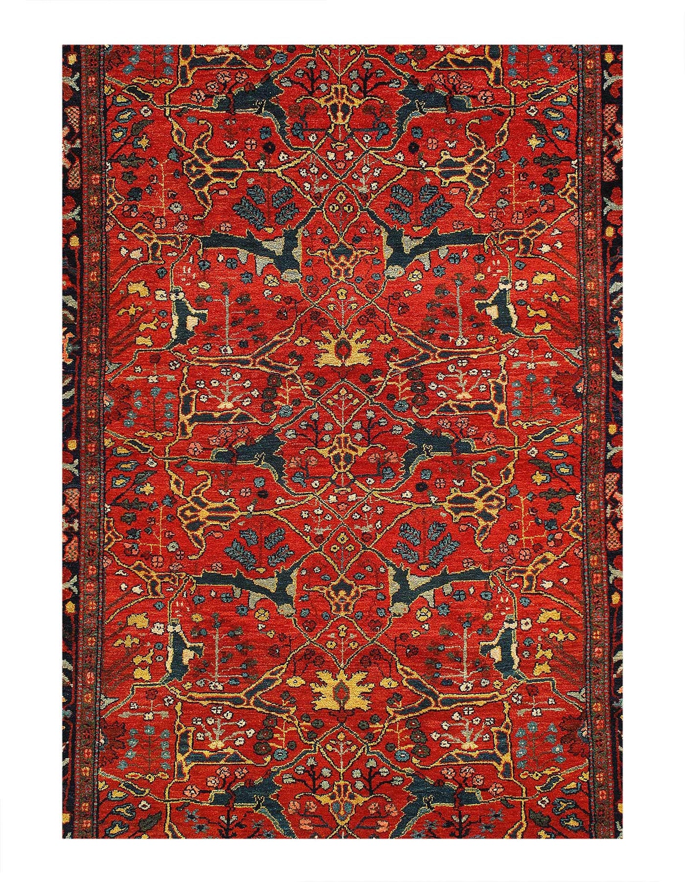 Canvello Rust Fine Perisan Bidjar Rug - 5'3" X 7'7" - Canvello