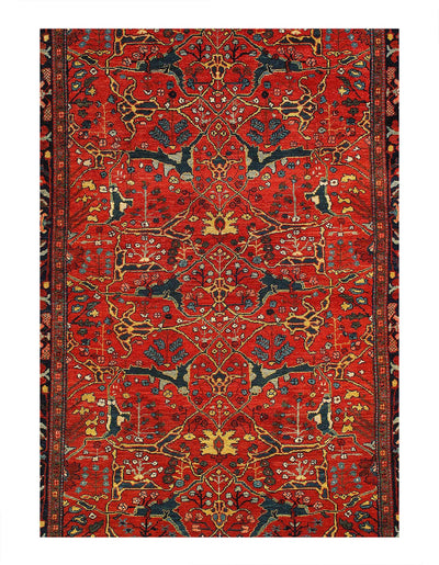 Canvello Rust Fine Perisan Bidjar Rug - 5'3" X 7'7" - Canvello