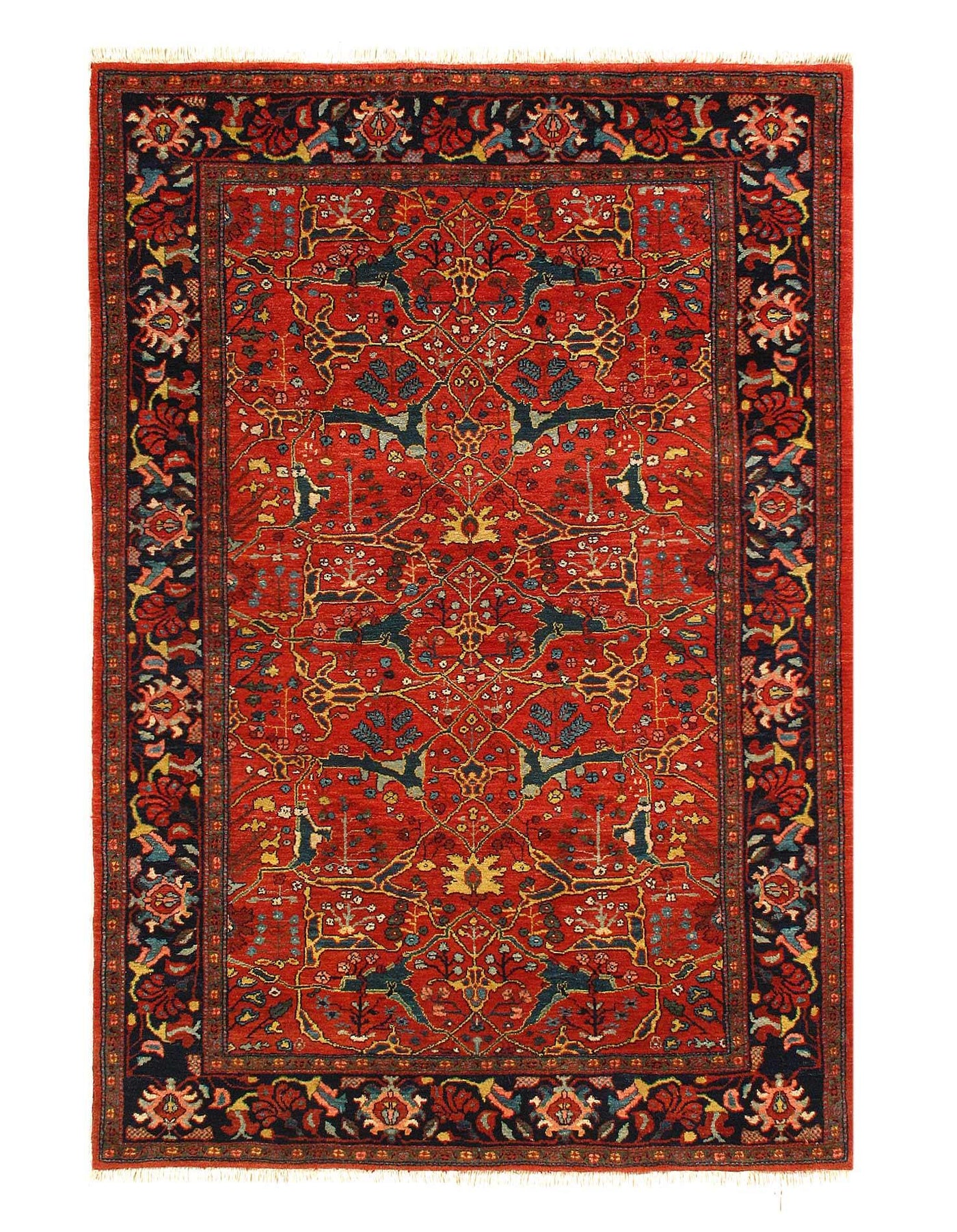 Canvello Rust Fine Perisan Bidjar Rug - 5'3" X 7'7" - Canvello