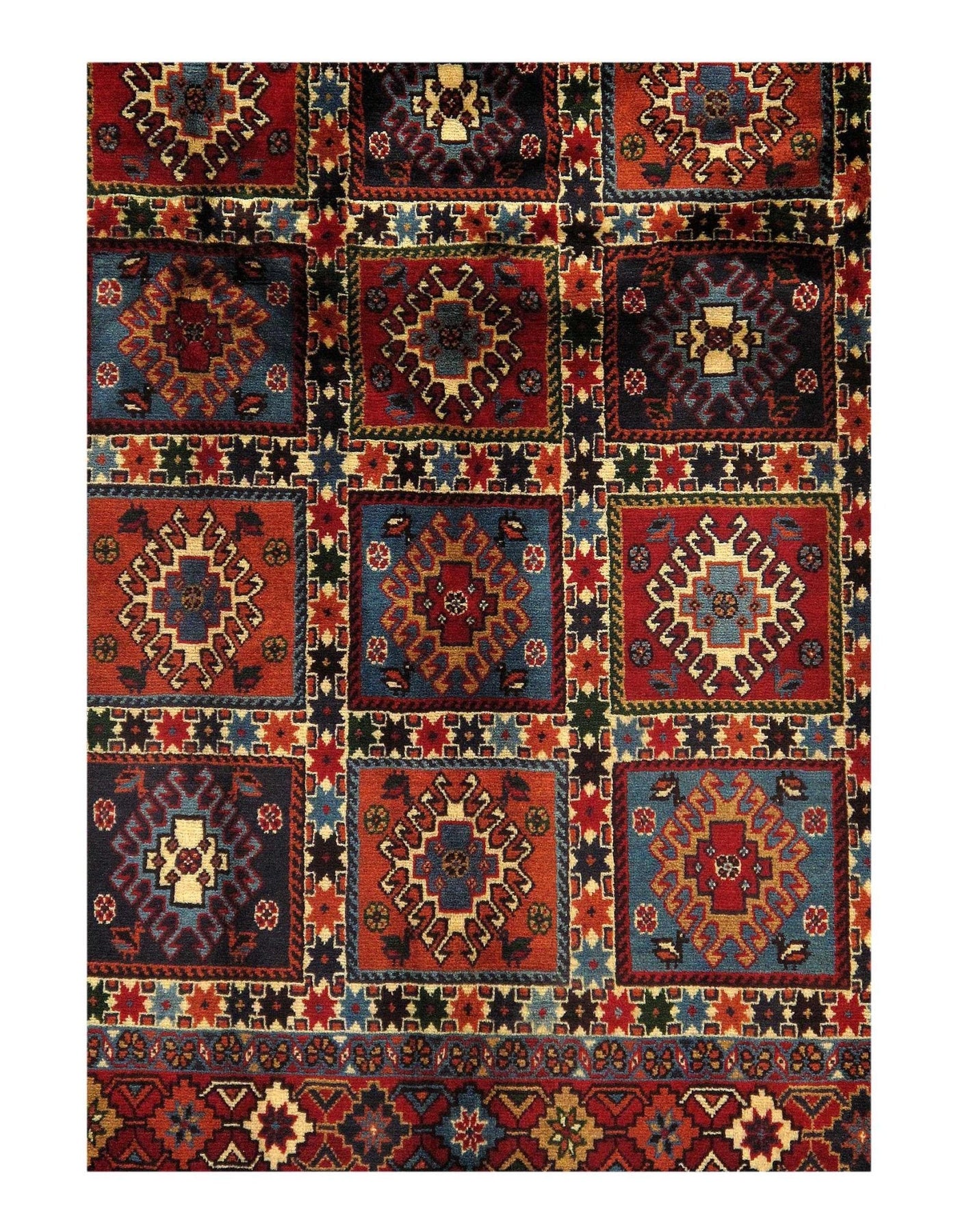 Canvello Rust Fine Silkroad Yalameh Rug - 5'x6'5" - Canvello