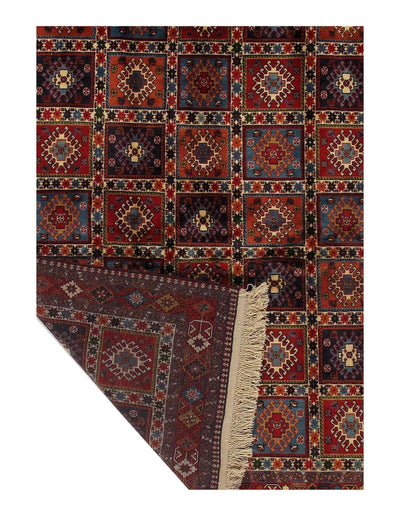 Canvello Rust Fine Silkroad Yalameh Rug - 5'x6'5" - Canvello