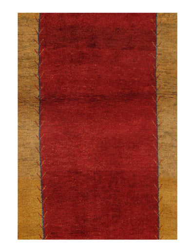 Canvello Rust Genuine Silkroad Gabbeh Runner - 2'5" X 7' - Canvello