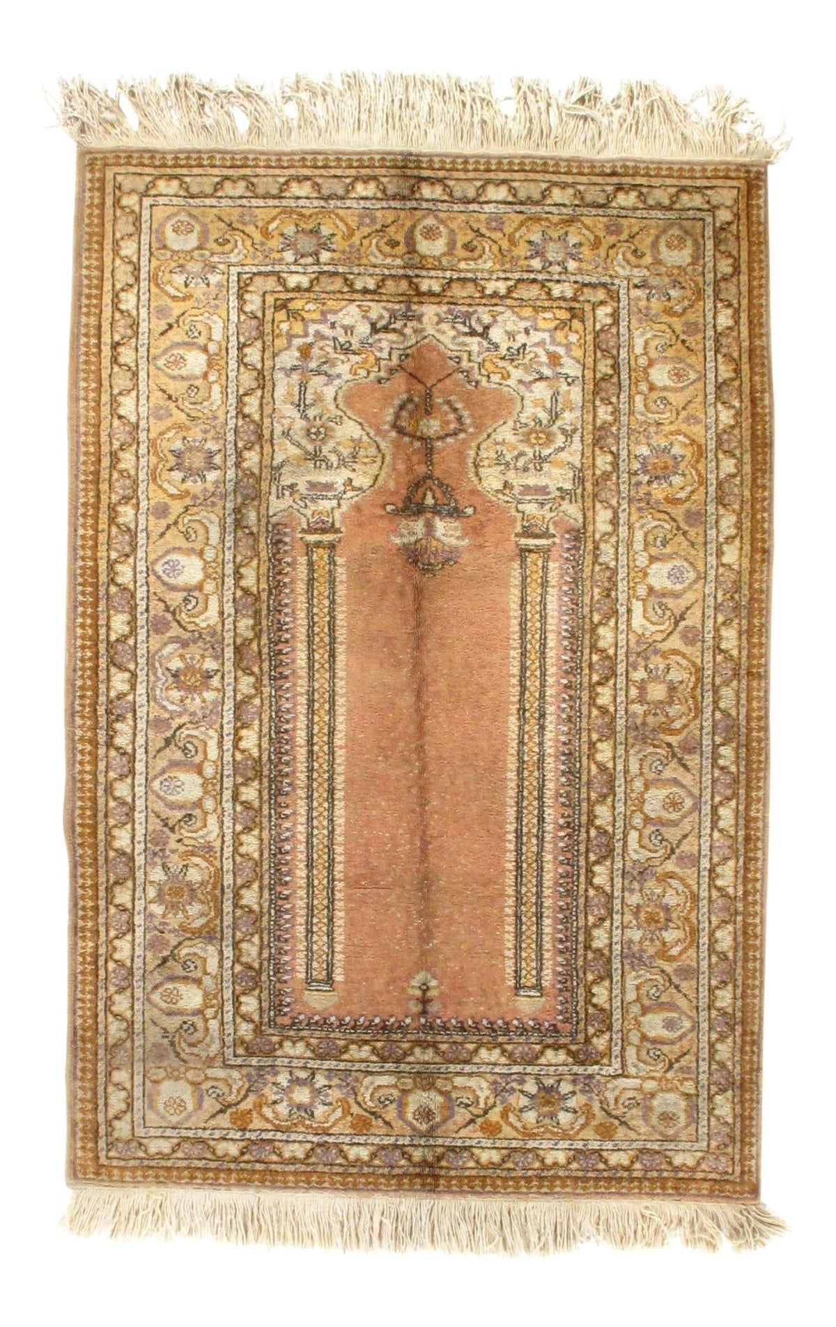Canvello Rust Hereke Turkish Hand Knotted 3'x4'4"