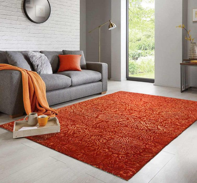 Canvello Rust Modern Rug - 4'5" X 6'6" - Canvello