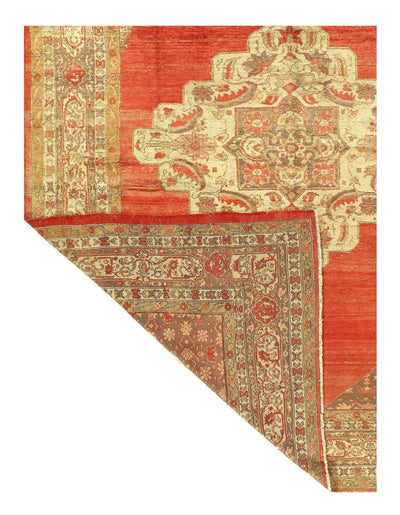 Canvello Rust Original Antique Turkish Oushak Rug - 9'6'' X 12'6'' - Canvello