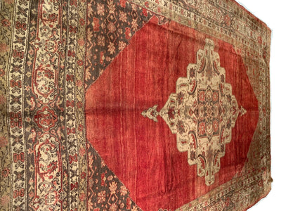 Canvello Rust Original Antique Turkish Oushak Rug - 9'6'' X 12'6'' - Canvello