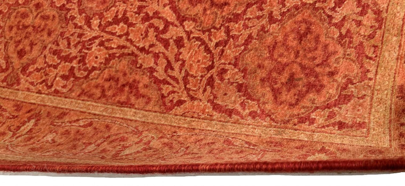 Canvello Rust Pak Silkroad fine Hand Knotted Tabriz Runner 2'7'' X 13'8'' - Canvello