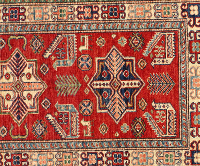 Canvello Rust Pak Super Kazak Lamb's Wool Rug - 3' X 4' - Canvello