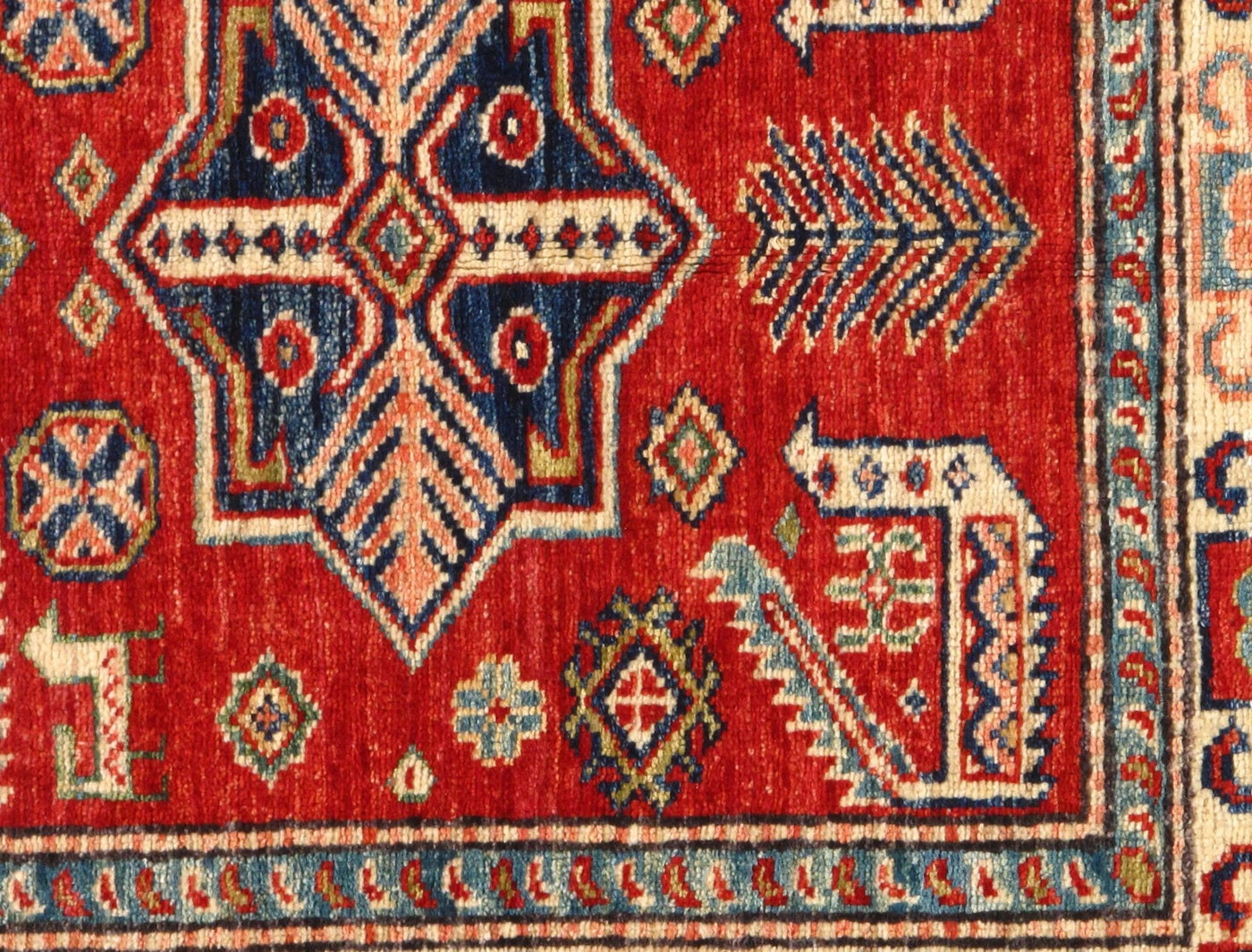 Canvello Rust Pak Super Kazak Lamb's Wool Rug - 3' X 4' - Canvello