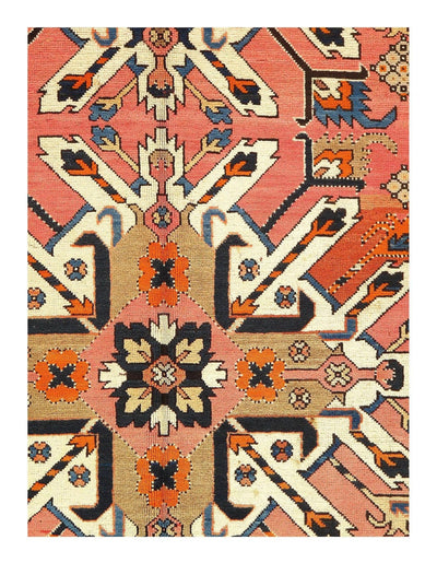 Canvello Rust Russain Antique Kazak Rug - 4'8'' X 9'9'' - Canvello