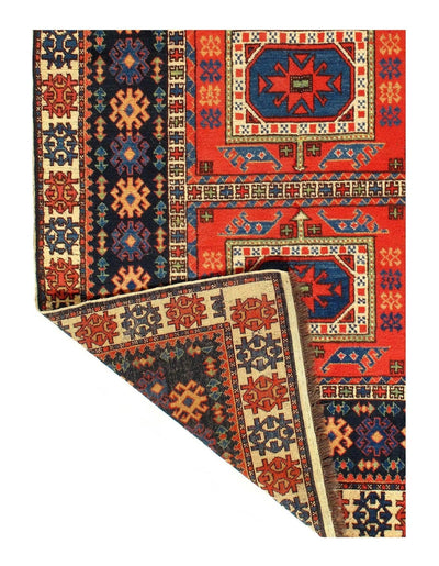 Canvello Rust Russain Kazak Rug - 4'8'' X 6'7'' - Canvello