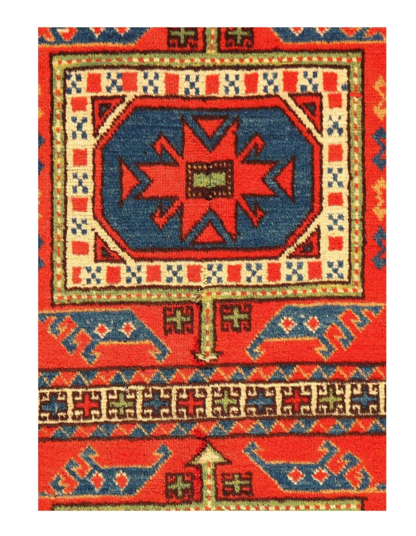 Canvello Rust Russain Kazak Rug - 4'8'' X 6'7'' - Canvello