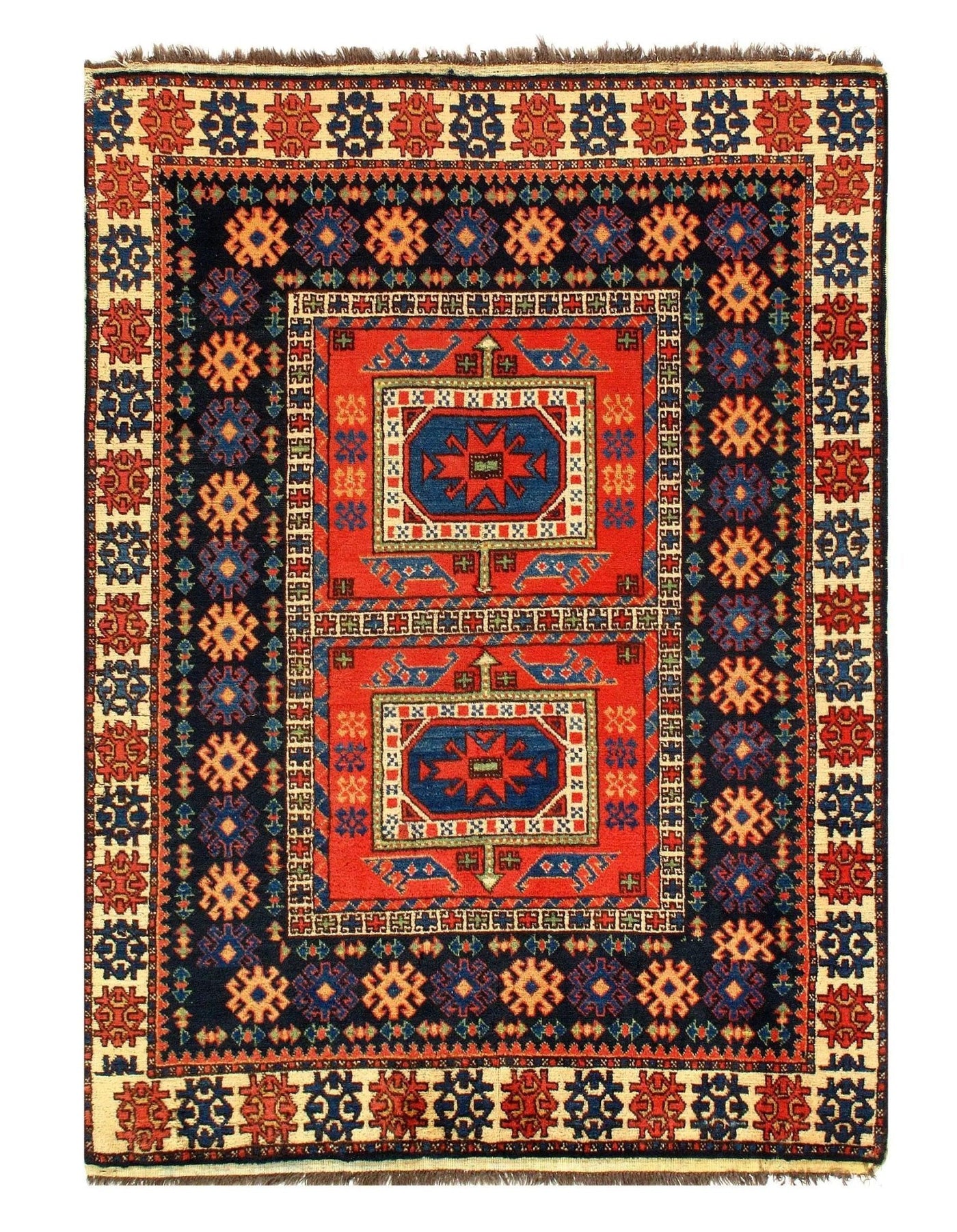 Canvello Rust Russain Kazak Rug - 4'8'' X 6'7'' - Canvello