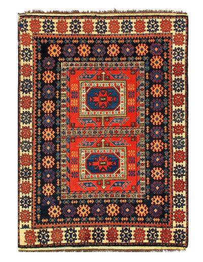 Canvello Rust Russain Kazak Rug - 4'8'' X 6'7'' - Canvello