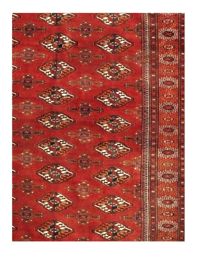 Canvello Rust Russian Turkman Rug - 4'9'' x 6'4'' - Canvello