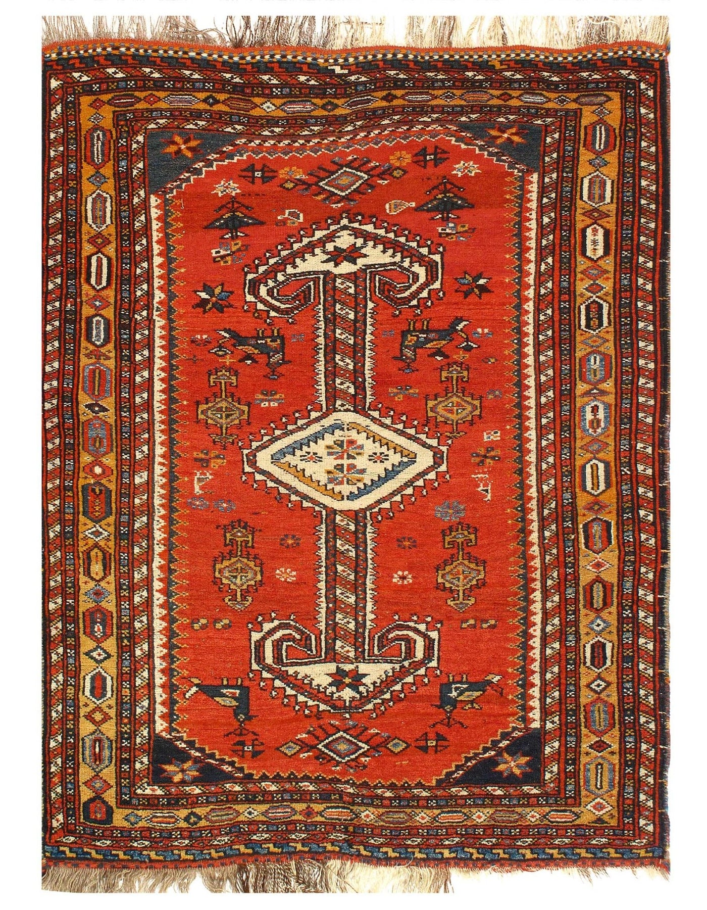 Canvello Rust Silkroad Antique Afshar Rug - 3'7'' X 4'7'' - Canvello