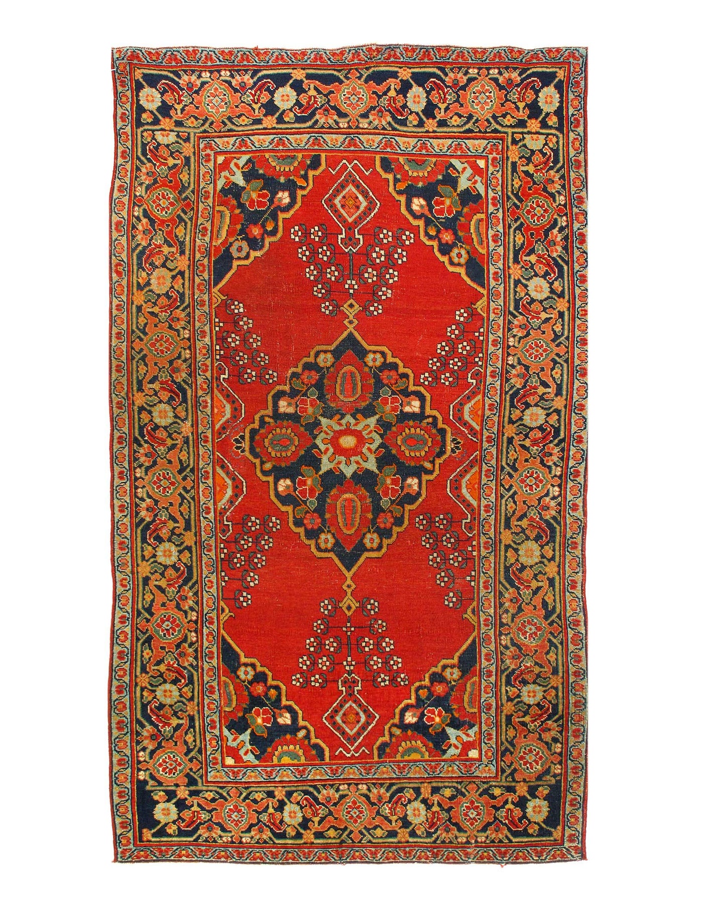 Canvello Rust Persian Antique Bakshaish Rugs - 4'3'' X 7'7''