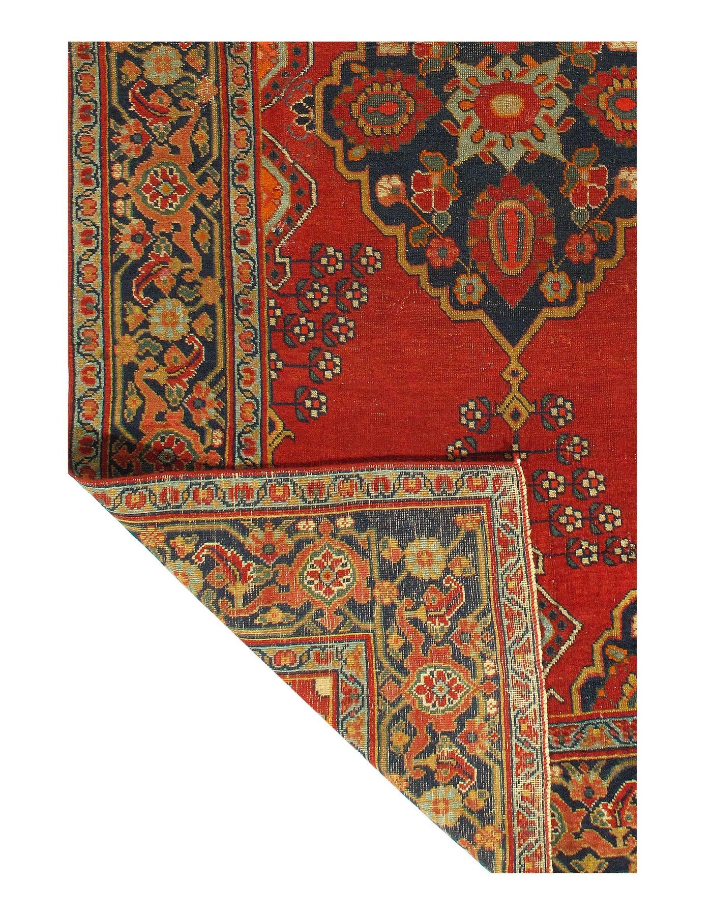Canvello Rust Persian Antique Bakshaish Rugs - 4'3'' X 7'7''