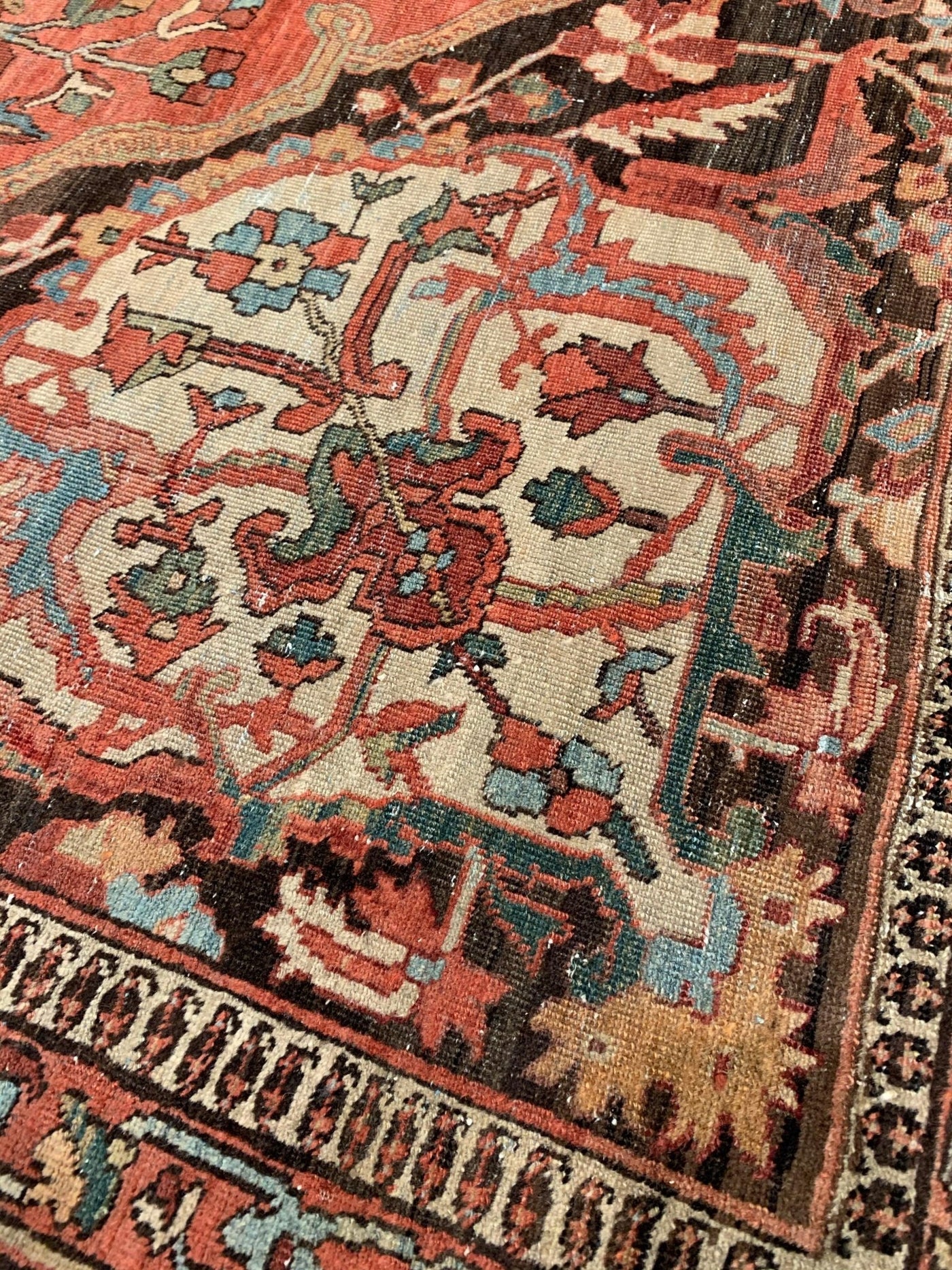 Canvello Rust Silkroad Antique Farahan Rug - 8'6'' X 12'3'' - Canvello