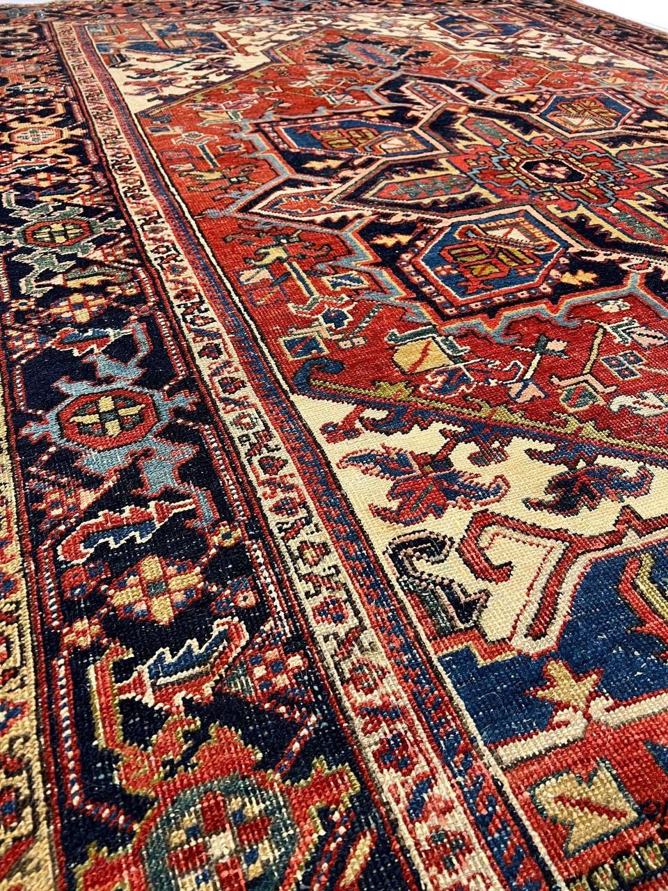 Canvello Rust Silkroad Antique Heriz Rug - 6'8" X 9'4'' - Canvello