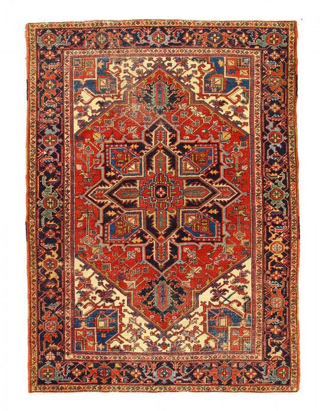 Canvello Rust Silkroad Antique Heriz Rug - 6'8" X 9'4'' - Canvello