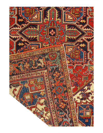 Canvello Rust Silkroad Antique Heriz Rug - 6'8" X 9'4'' - Canvello