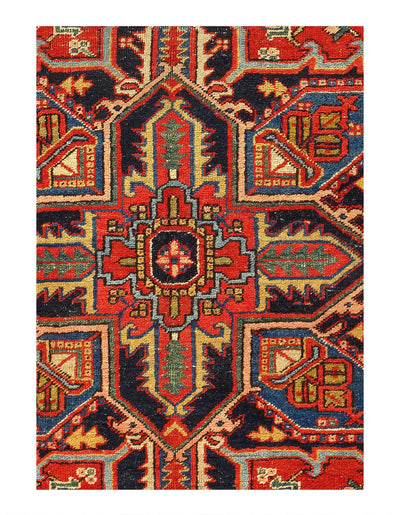 Canvello Rust Silkroad Antique Heriz Rug - 6'8" X 9'4'' - Canvello