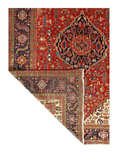 Canvello Rust Silkroad Antique Heriz Rug - 9'4'' x 12'11'' - Canvello