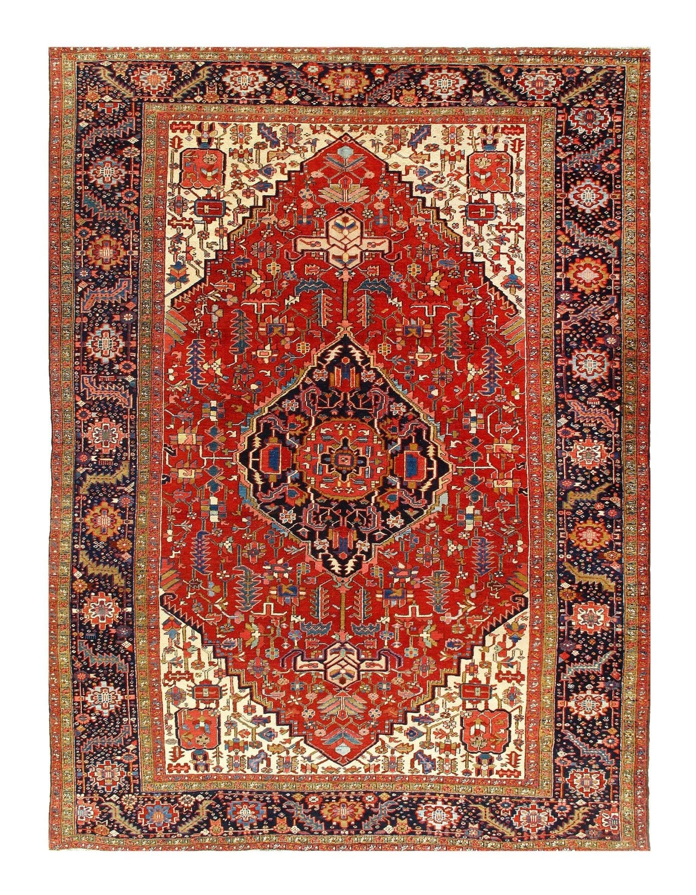 Canvello Rust Silkroad Antique Heriz Rug - 9'4'' x 12'11'' - Canvello