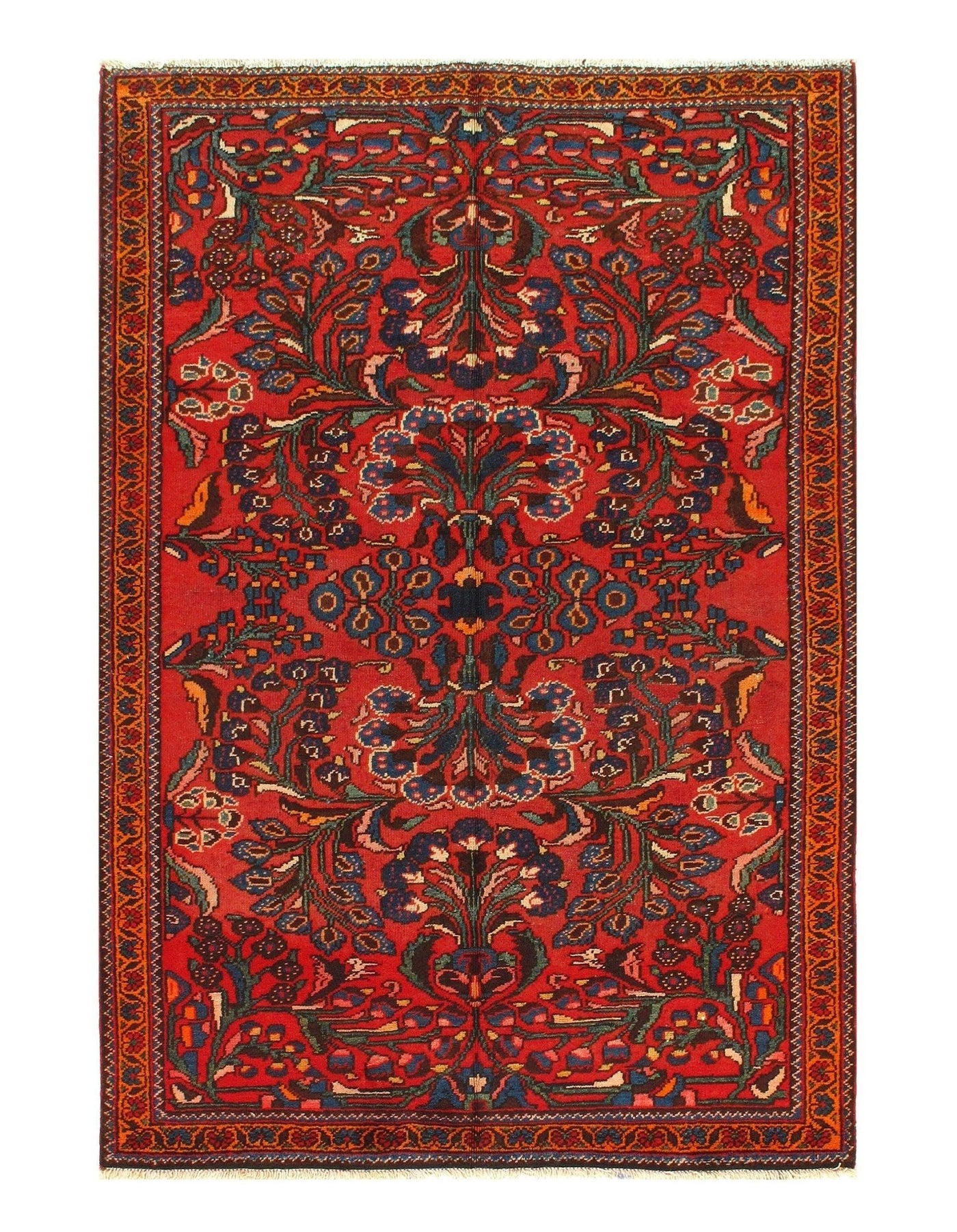 Canvello Rust Silkroad Antique Lilihan Rug - 4'4'' X 6'5'' - Canvello