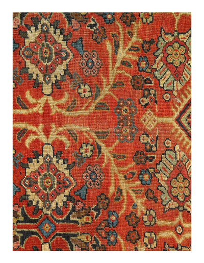 Canvello Rust Silkroad Antique Mahal Rug - 10'3'' X 13'11'' - Canvello