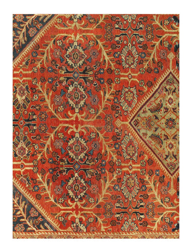 Canvello Rust Silkroad Antique Mahal Rug - 10'3'' X 13'11'' - Canvello