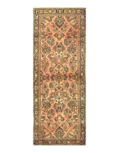 Canvello Rust Persian Antique Sarouk Rugs - 2'5'' X 6'7''