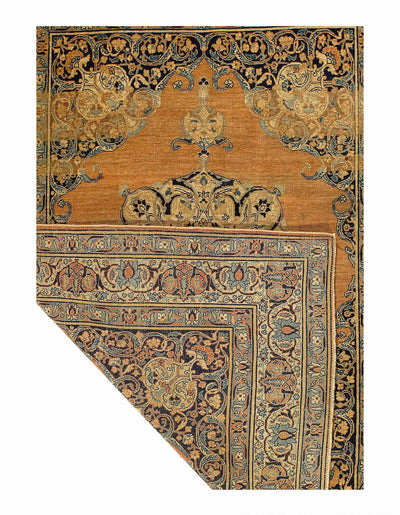 Canvello Rust Silkroad Antique Tabriz Rugs - 4'7'' X 6'2'' - Canvello