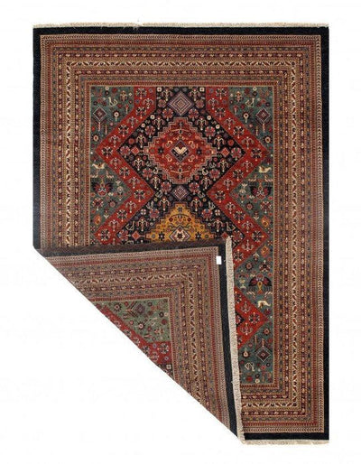 Canvello Rust Silkroad Bidjar Blue Living Room Rug - 7'4'' X 10'1'' - Canvello