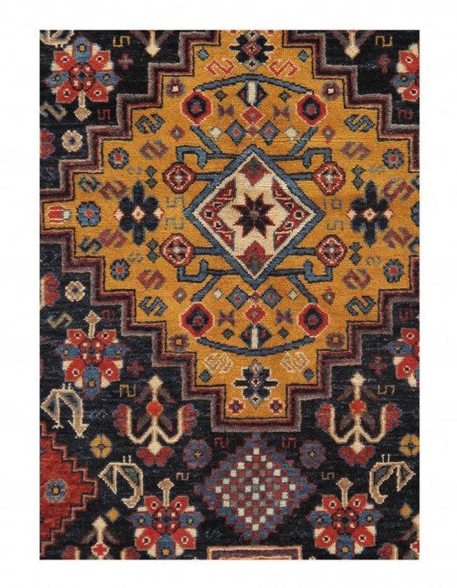 Canvello Rust Silkroad Bidjar Blue Living Room Rug - 7'4'' X 10'1'' - Canvello