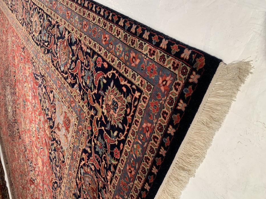 Canvello Rust Silkroad Hand Knotted fine Kashan Desigan 10' X 16' - Canvello