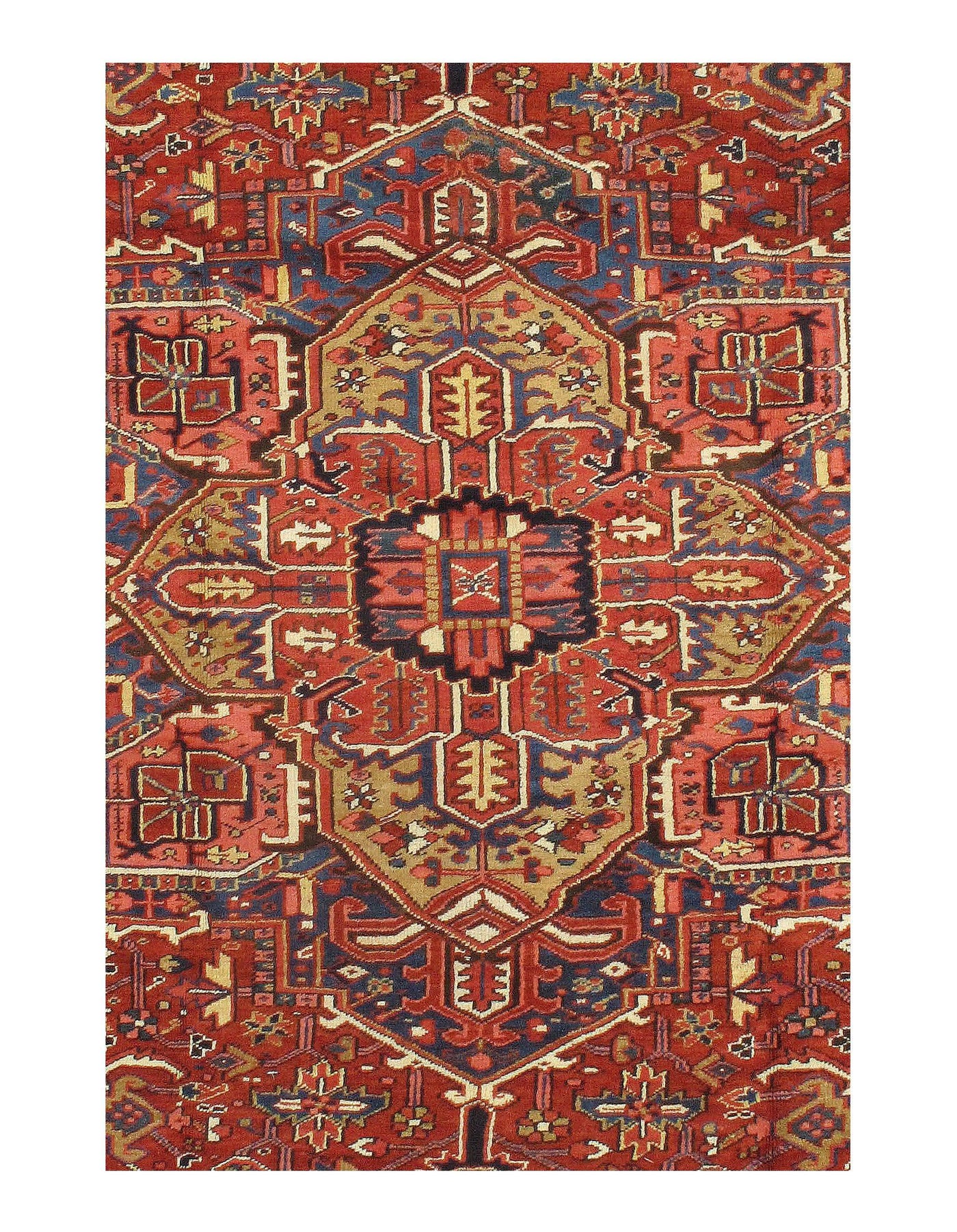 Canvello Rust Persian Heriz Handmade Rugs - 8'6'' X 11'6''
