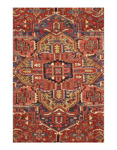 Canvello Rust Persian Heriz Handmade Rugs - 8'6'' X 11'6''
