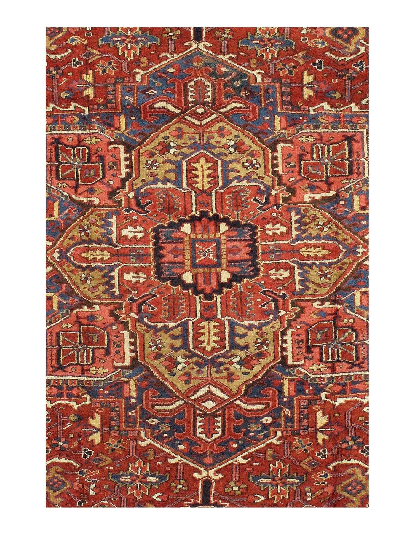 Canvello Rust Silkroad Heriz Handmade Rugs - 8'6'' X 11'6'' - Canvello