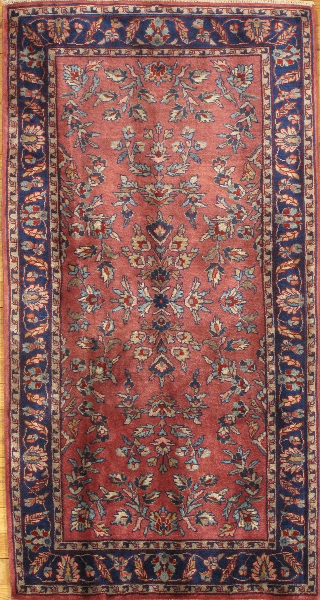 Canvello Rust Silkroad Sarouk design 2'.4'' x 4'.5'' - Canvello