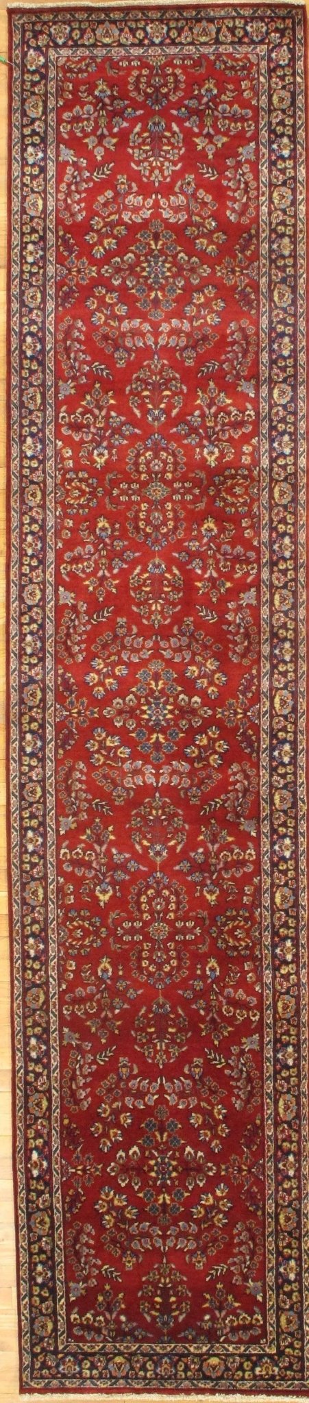 Canvello Rust Silkroad sarouk design Runner - 2'5''x15'7'' - Canvello