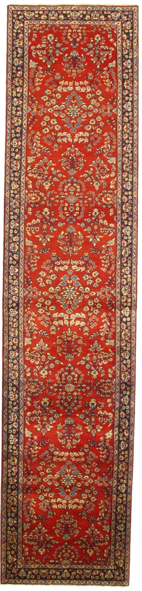 Canvello Rust Silkroad sarouk design Runner - 2'6''x12' - Canvello