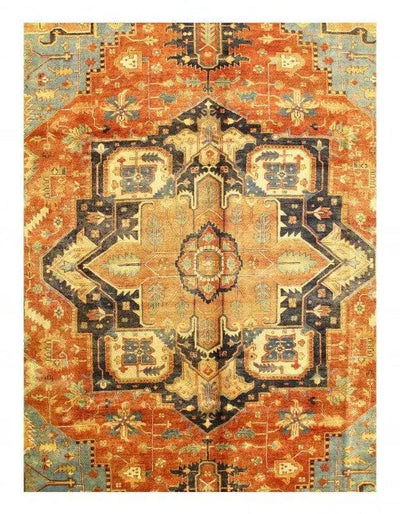 Canvello Rust Silkroad Serapi Design Area Rug - 10' X 13'9'' - Canvello