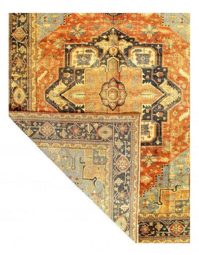 Canvello Rust Silkroad Serapi Design Area Rug - 10' X 13'9'' - Canvello