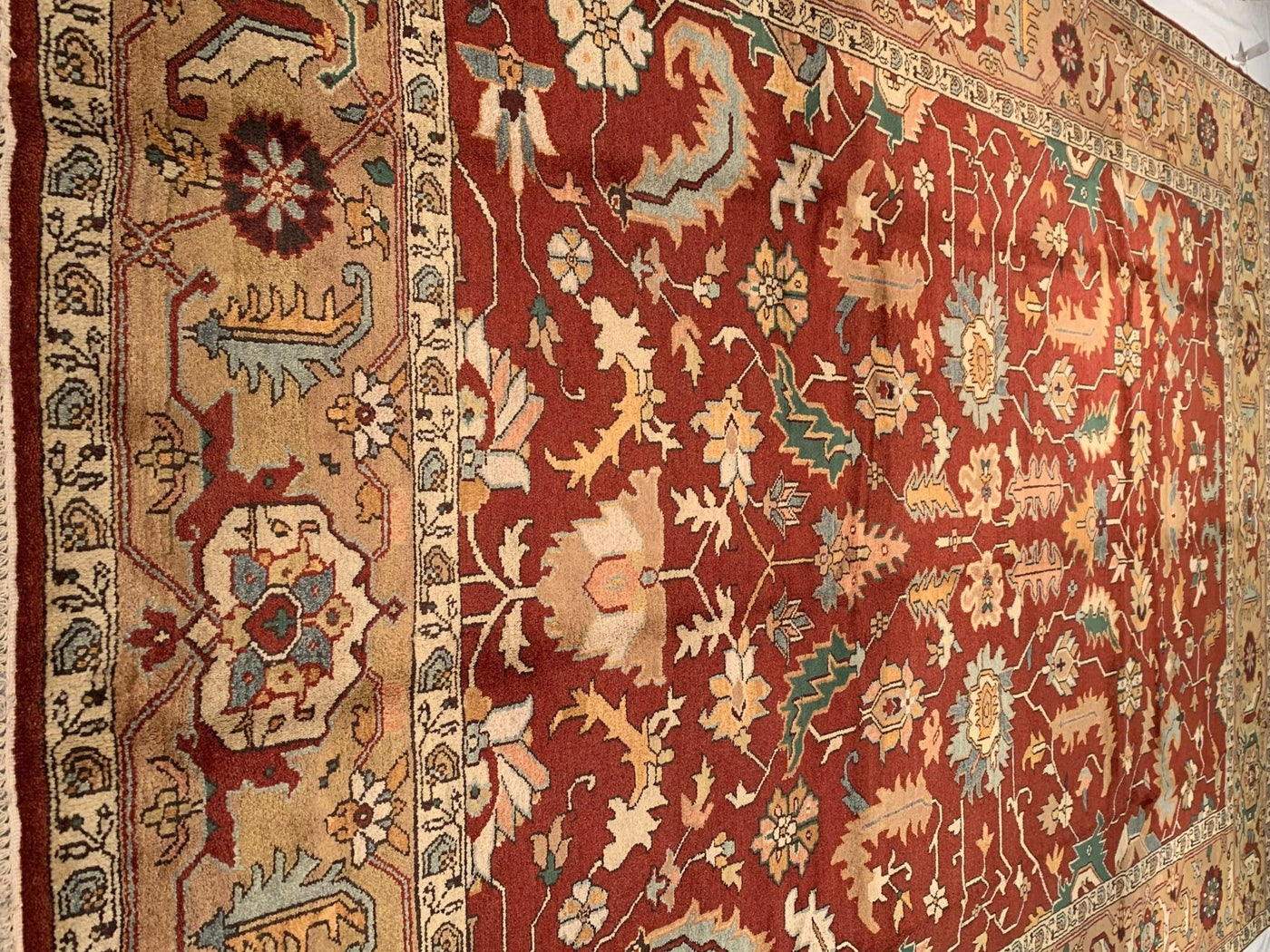 Canvello Rust Silkroad serapi design Rug - 10' X 14' - Canvello