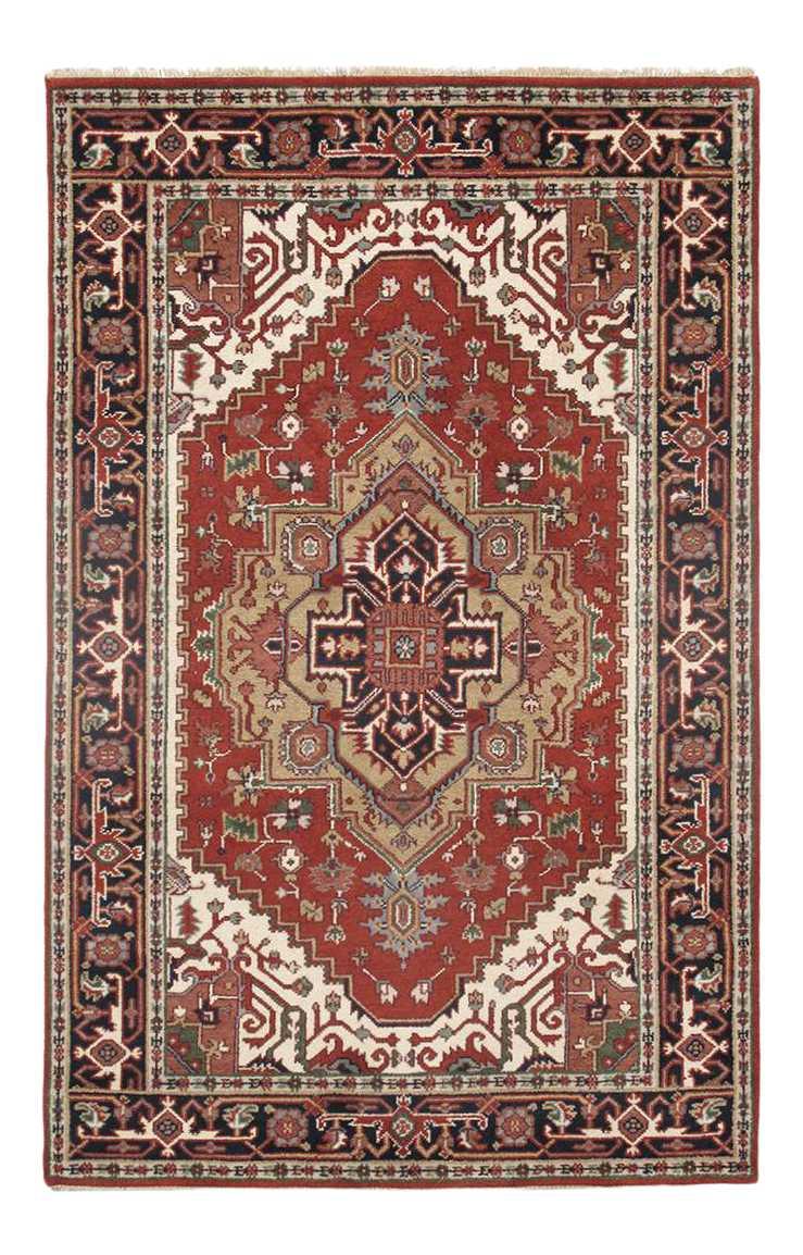 Canvello Rust Silkroad Serapi design rug - 5′1″ × 7′11″ - Canvello