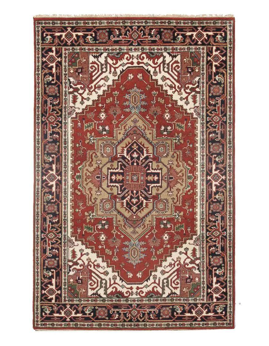 Rust Persian Serapi design rug 5′1″ × 7′11″