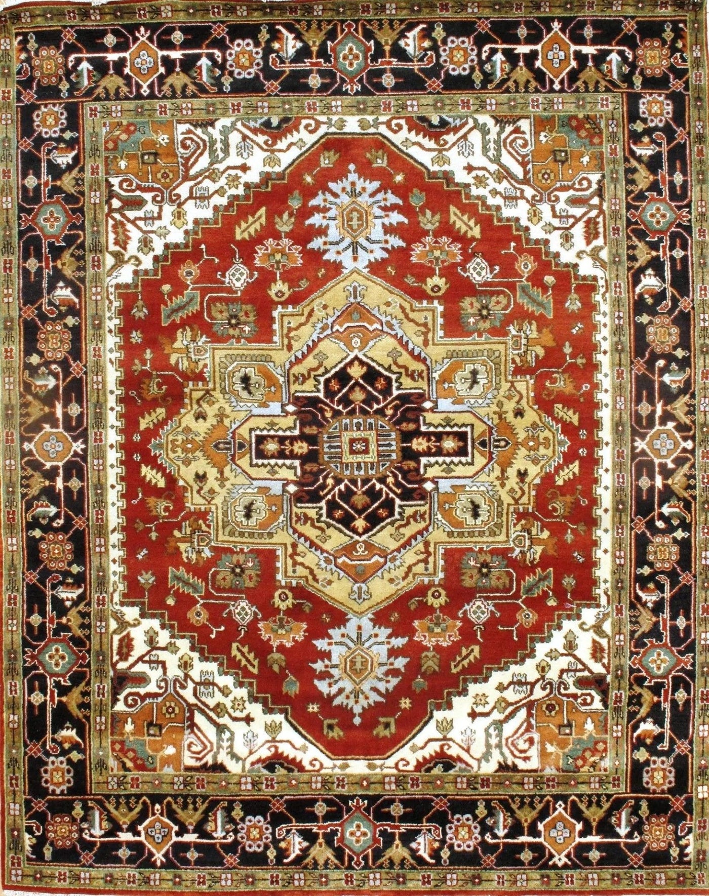 Canvello Rust Silkroad Serapi Design Rug - 8' X 10' - Canvello